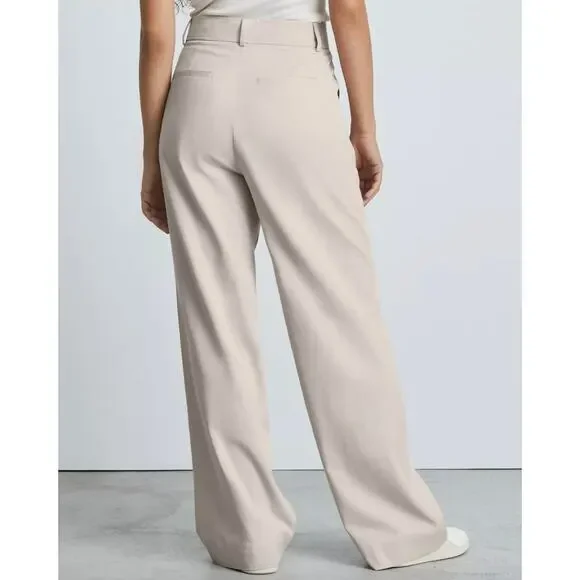 Everlane The Way-High Drape Pant In Sandstone Size 12 Short New - Picture 3 of 14